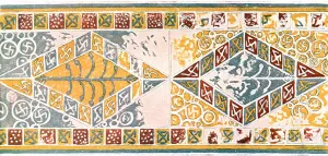 Swastika Prints: Frieze in the church at Saint-Pierre-de-Clages, Switzerland, (1928). Creator: Unknown