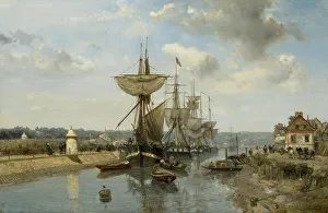 Frigates, c1850-55. Creator: Johan Barthold Jongkind