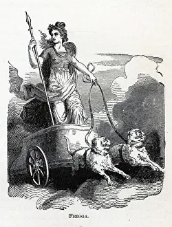 Dómaldr Prints: Frigga, 1882. Artist: Anonymous