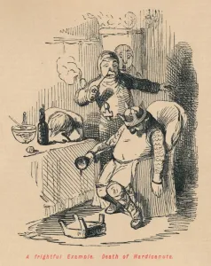A frightful Example. Death of Hardicanute, c1860, (c1860). Artist: John Leech