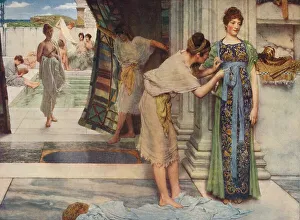 Adjusting Prints: The Frigidarium, 1890, (c1915). Artist: Sir Lawrence Alma-Tadema