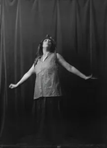 Frijsh, Povla, Miss, portrait photograph, 1917 Apr. 17. Creator: Arnold Genthe