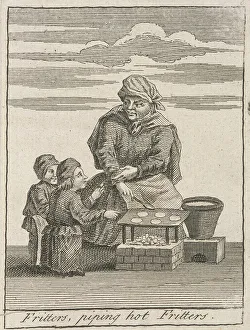 Baking Gallery: Fritters, piping hot Fritters, Cries of London, (c1688?)