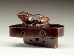 Sasuke Prints: Frog on Well Cover, early 19th century. Creator: Kitao Shigemasa