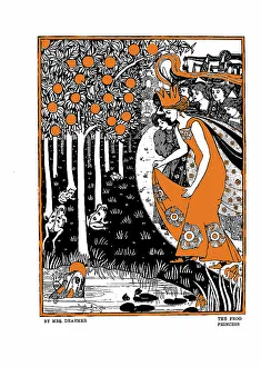 Fantasy World Prints: The Frog Princess. Illustration from the book The Parade by Gleeson White