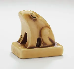 Frog Prints: Frog-Shaped Seal, Mid-19th century. Creator: Ohara Mitsuhiro