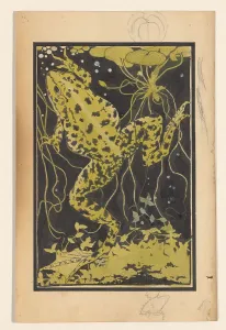 De Stijl Prints: Frog in the water, 1887-1924. Creator: Julie de Graag