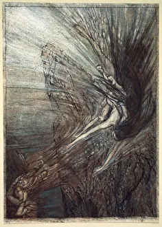 Rackham Prints: The frolic of the Rhine-Maidens, 1910. Artist: Arthur Rackham