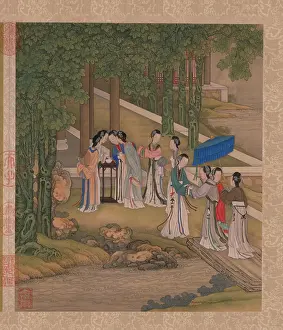 Qing Dynasty Prints: From: Album of the Amusements of the Emperor's Concubines, 1738