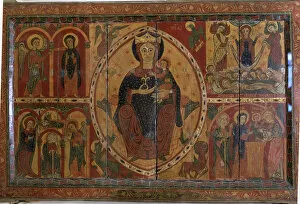 Images Dated 26th March 2007: Frontal of Coll, panel painting, depicting scenes of the Annunciation, the Nativity