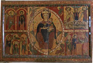 Frontal of Coll, panel painting, depicting scenes of the Annunciation, the Nativity