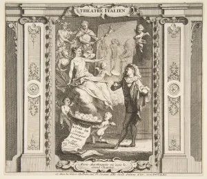Frontispice to Theatre Italien. n. d. Creators: Claude Gillot, Jacques Gabriel Huquier