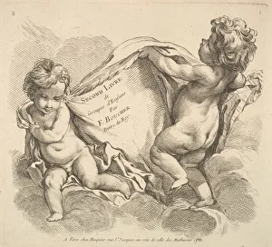 Chez Huquier Gallery: Frontispiece, 1738-45. Creator: Gabriel Huquier