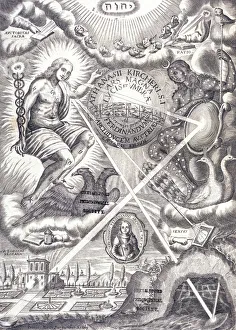 Kircher Prints: Frontispiece from Athanasius Kirchers Ars Magna Lucis Et Umbrae