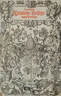 Frontispiece of Bamberger Highcourt, 1580. Creator: Unknown