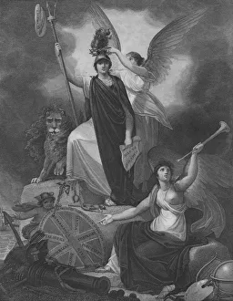 Britannia Prints: Frontispiece - Britannia holding the Trident of Neptune