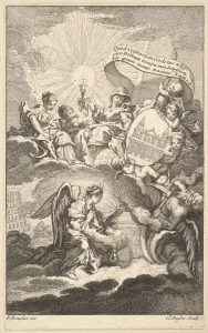 Saint Sulpice Prints: Frontispiece, from The Building of St. Sulpice by Alexis Piron, ca. 1744