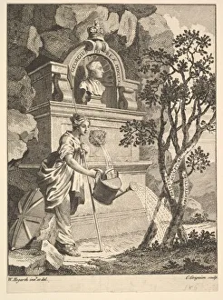 Watering Can Prints: Frontispiece to the Catalogue of Pictures Exhibited in Spring Garden, May 7, 1761
