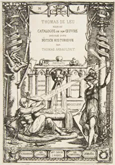 Frontispiece for the Catalogue of the work of Thomas De Leu, 1866