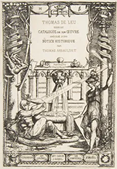 Thomas Deleu Gallery: Frontispiece for the Catalogue of the work of Thomas De Leu, 1866
