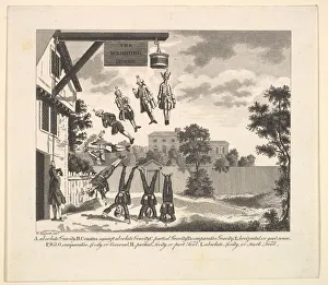 Semicircular Prints: Frontispiece to Clubbes Physiognomy (or the Weighing House), 19th century