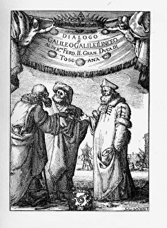Ptolemy Prints: Frontispiece of the Dialogue Concerning the Two Chief World Systems by Galileo Galilei