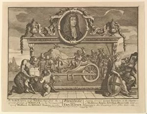 Frontispiece and Its Explanation (Twelve Large Illustrations for Samuel Butlers Hudibr