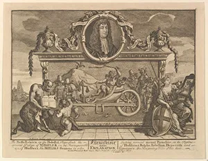 Hudibras Prints: Frontispiece and Its Explanation (Twelve Large Illustrations for Samuel Butlers Hudibr