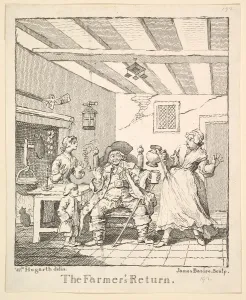Frontispiece to The Farmers Return, March 1762. Creator: James Basire I
