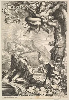 Carlo Gallery: Frontispiece of Fasti Senenses, 1645-1704. Creator: Guillaume Vallet