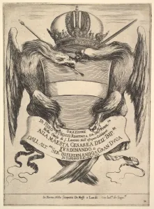 Sceptre Gallery: Frontispiece for The funeral of Emperor Ferdinand II