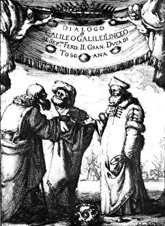 Claudius Of Ptolemaeus Collection: Frontispiece of Galileos Dialogo dei Massimi Sistemi, 1632. Artist: Stefano della Bella