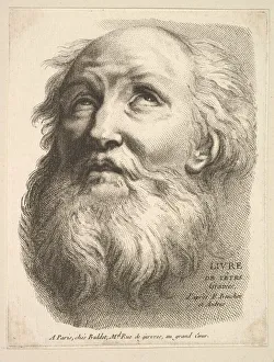 Frontispiece: Head of a Bearded Man, from Livre de Tetes Gravé