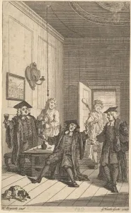 Frontispiece to The Humours of Oxford, April 1730. Creator: Unknown