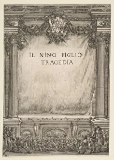 Tragedy Collection: Frontispiece for Il Nino Figlio, 1655. Creator: Stefano della Bella