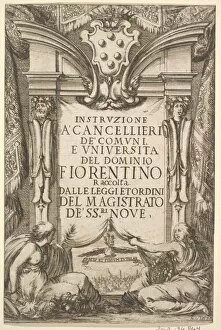 Book Illustration Gallery: Frontispiece for Instructions for Chancellors (Instruzione a Cancellieri)