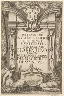 Della Bella Prints: Frontispiece for Instructions for Chancellors (Instruzione a Cancellieri)