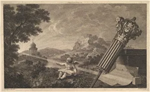 Hogarth William Collection: Frontispiece to Joshua Kirbys 'Perspective of Architecture'(1761), July 1760