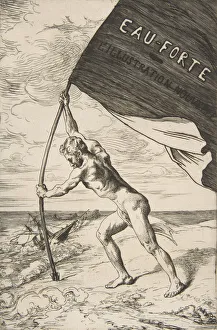 Second State Of Three Prints: Frontispiece for L Illustration Nouvelle, 1868. Creator: Felix Bracquemond