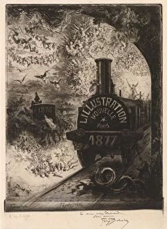 Burin Collection: Frontispiece for L Illustration Nouvelle: The Burial of the Burin, 1877