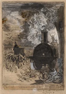 Frontispiece for L Illustration Nouvelle: The Burial of the Burin, 1877
