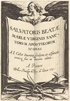 Frontispiece for The Large Apostles, published 1631. Creator: Jacques Callot