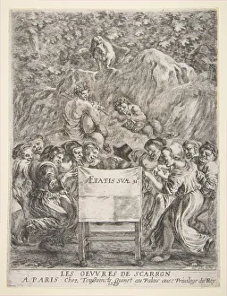 Frontispiece for Les Oeuvres de Scarron, 1649. Creator: Stefano della Bella Frontispiece for Les Oeuvres de Scarron, 1649. Creator: Stefano della Bella