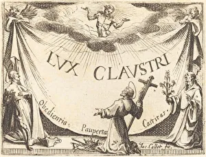 Shining Prints: Frontispiece for The Light of the Cloister, 1628. Creator: Jacques Callot