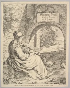 Jacques Gabriel Prints: Frontispiece, mid to late 18th century. Creator: Jacques Gabriel Huquier