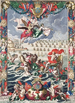 Stormclouds Prints: Frontispiece of Mortier's Neptune Francois