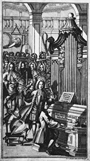 Frontispiece of the Musicalisches Lexicon Oder Musicalische Bibliothec.. by Johann Gottfried Walt