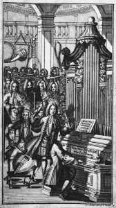 Frontispiece of the Musicalisches Lexicon Oder Musicalische Bibliothec by Johann Gottfried Walt