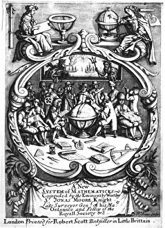 Frontispiece of A New System of Mathematicks by Jonas Moore, 1681