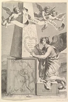 Frontispiece for New Testament in Greek, 1642. Creator: Claude Mellan